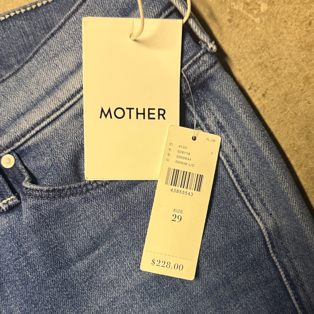 NWT MOTHER Blue Skinny Jeans - Picture 3 of 5